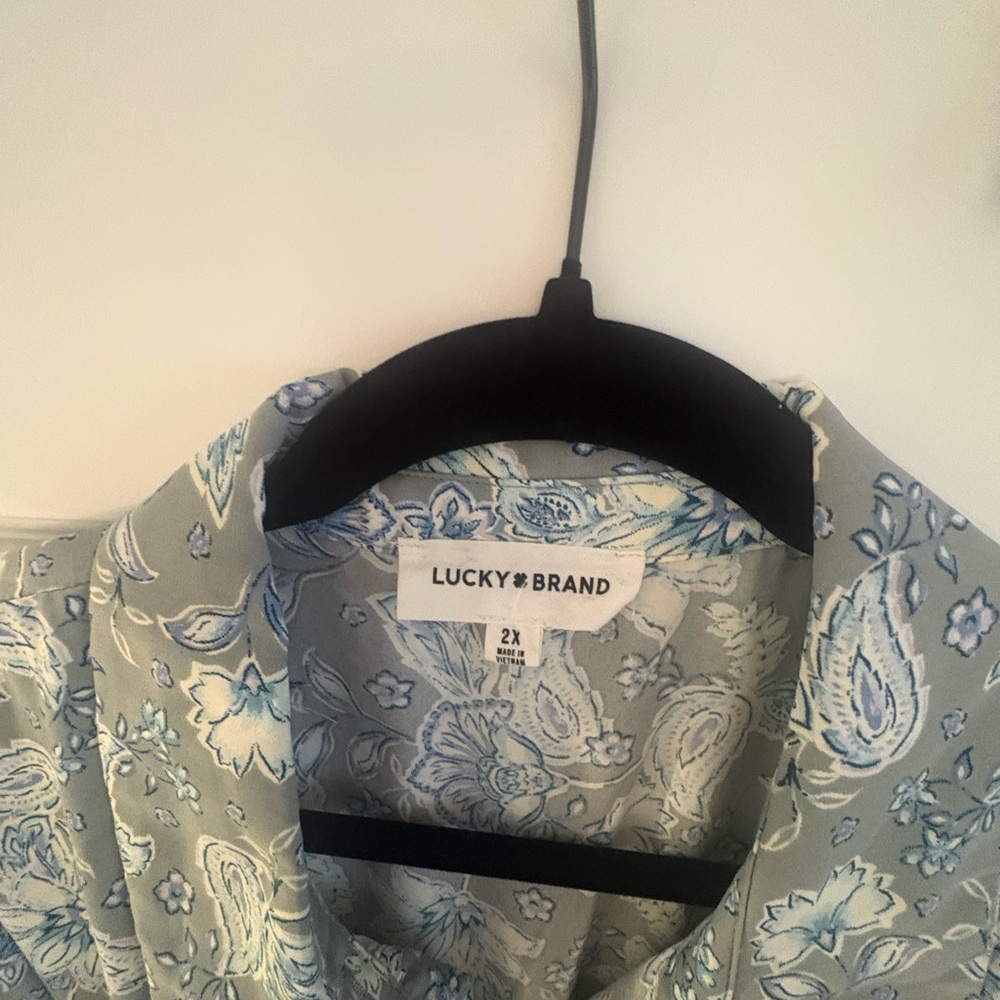 Lucky Brand Blue Paisley Midi Dress - Picture 2 of 5